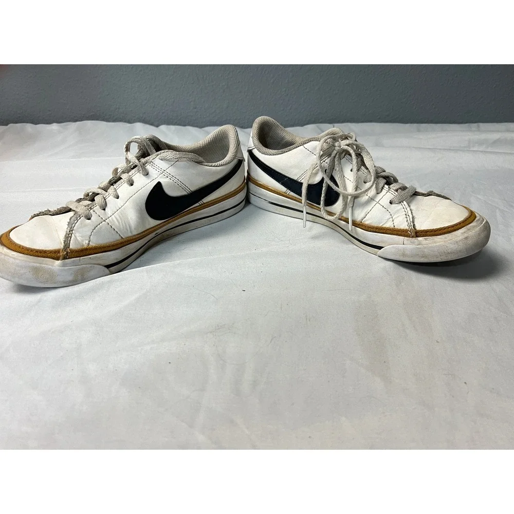 Nike Court Legacy White Black Desert Ochre Sneakers  Youth 3.5Y Mens 3.5